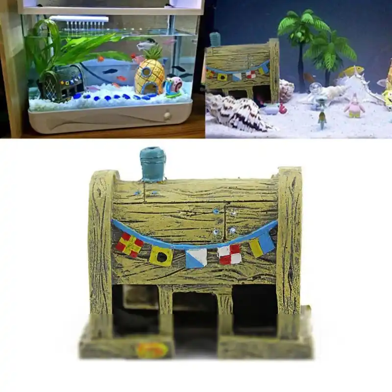 Resin Aquarium Decoration Fish Tank Landscape House