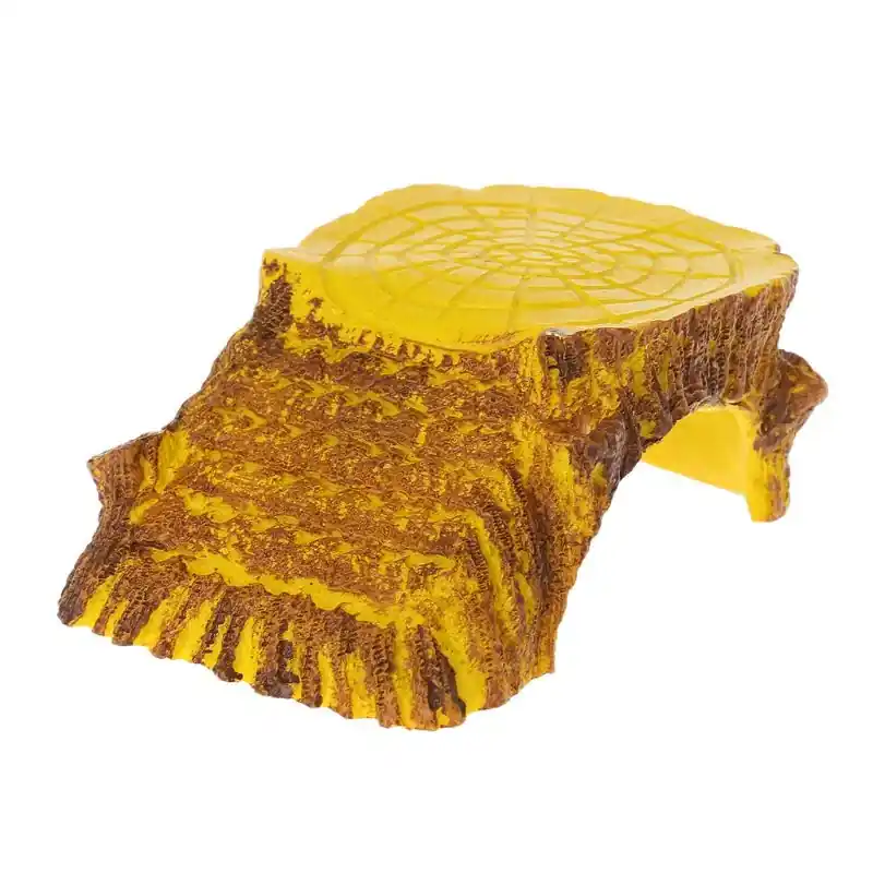 Resin Reptile Basking Ramp Lizard Hide Cave Aquarium Decor L29k