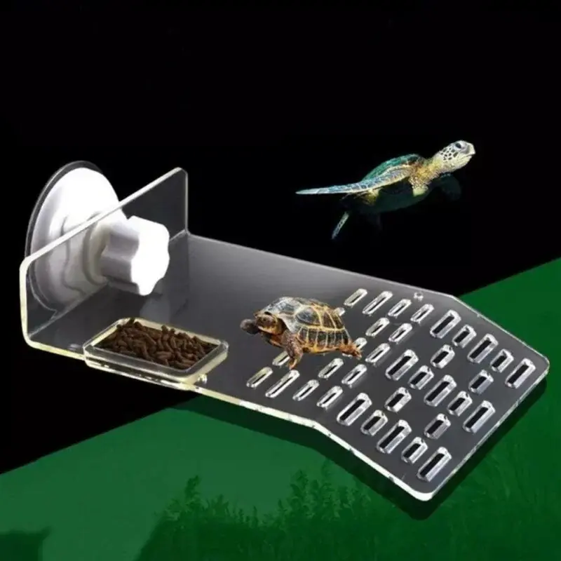Reptile Basking Platform Acrylic Turtle Pier Climbing Ramp Aquarium Decor