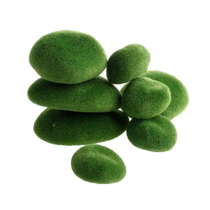 8pcs Faux Moss Greenery For Indoor Home Garden Landscaping Decor