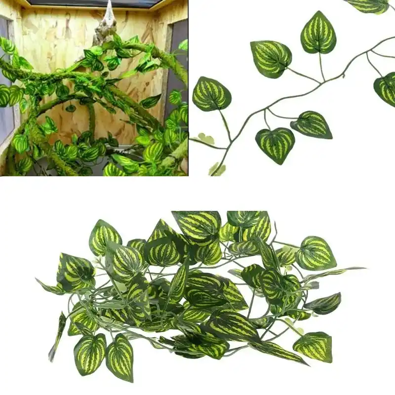 Reptile Terrarium Artificial Vine Decoration For Lizards Chameleons Climb Rest