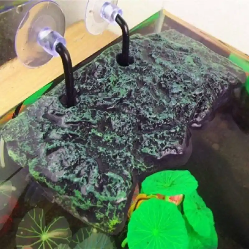 Rectangular Turtle Basking Platform With Suction Disk For Aquarium Decor