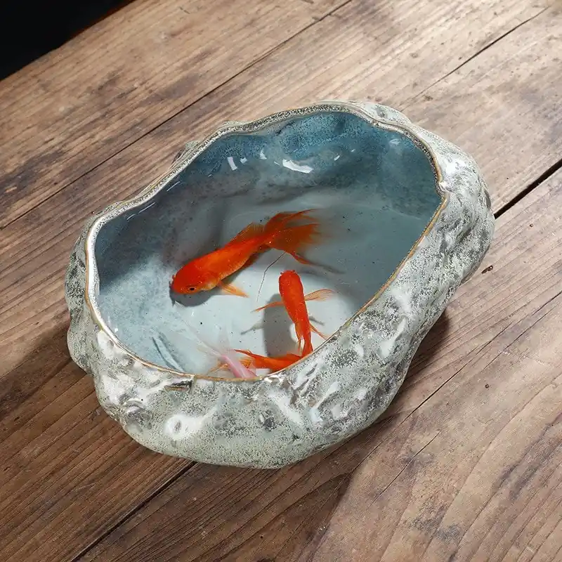Retro Large Turtle Fish Tank Multifunctional Copper Grass Bowl