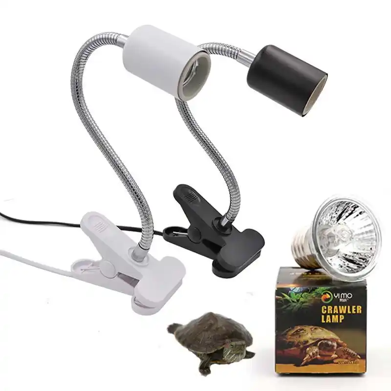 Reptile Heat Lamp With Uvbuva Thermometer Hygrometer Clipon Bulb For Turtles Tortoises