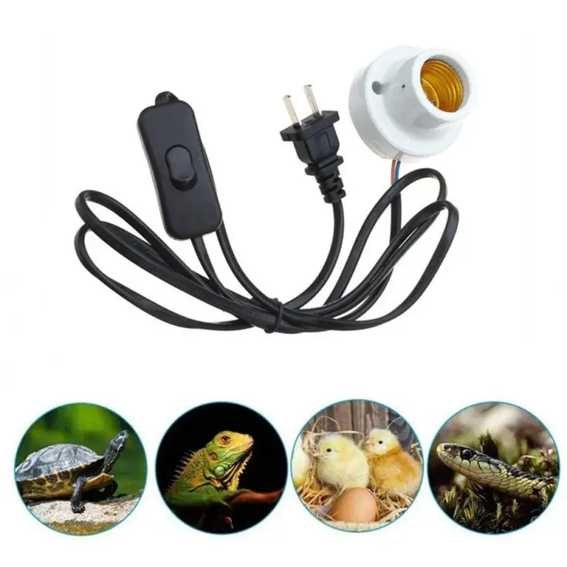 300w E27 Reptile Heating Light Pet Brooder Turtle Lizard Lamp Socket Euus Plug