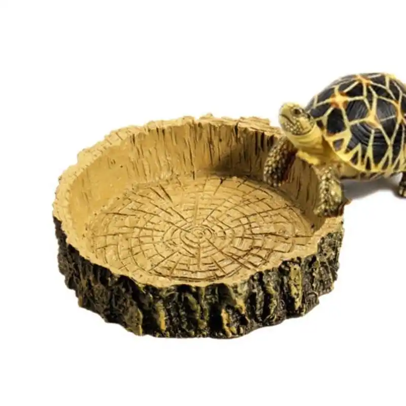 Reptile Resin Feeding Bowl For Gecko Snakes Lizards Tortoise Amphibians