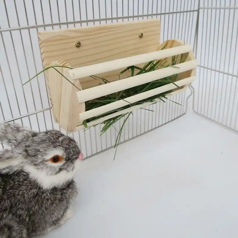 Wooden Hay Manger Pet Toy For Hamsters Guinea Pigs Chinchillas