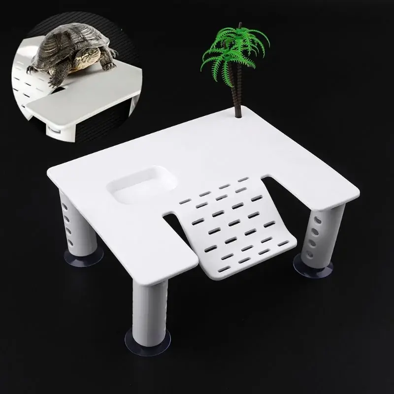 Reptile Basking Platform Aquarium Turtle Island Fish Tank Climbing Ladder