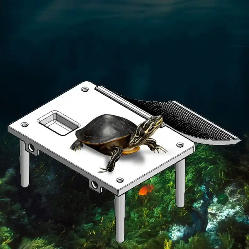 C63b Reptile Basking Platform Durable Plastic Turtle Ramp Terrace