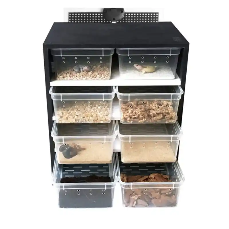 4layer Acrylic Terrarium With Heating Pad Hygrometer For Reptiles Insects