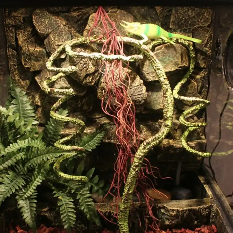 Artificial Jungle Vine Branch For Reptiles 155195cm Cage Decoration