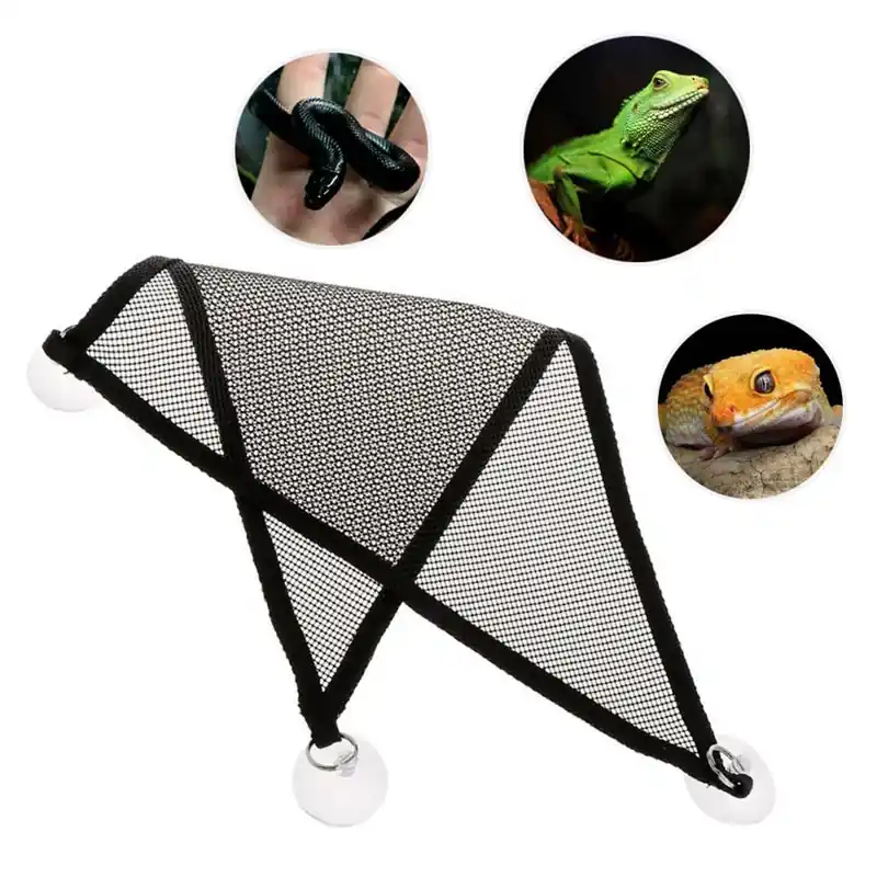 2piece Reptile Hammock Set Climbing Mesh Bed Toy With Suction Cup