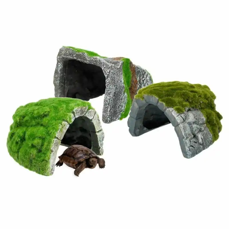 Resin Reptile Cave Hideout Turtle Lizard Scorpion Tank Decor