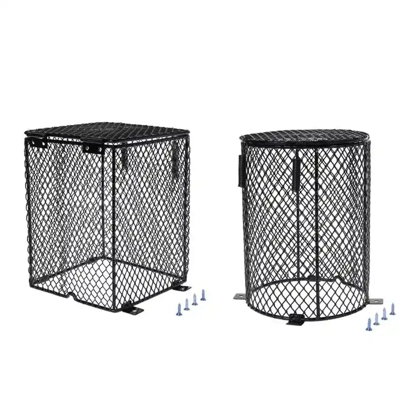 Metal Mesh Reptile Heat Lamp Guard Cage Bulb Protector Enclosure Heater Cover