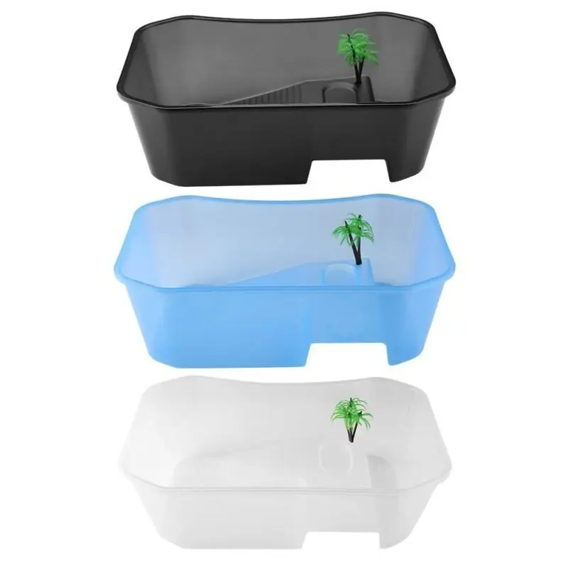 Transparent Reptile Terrarium With Basking Platform For Turtle Breeding