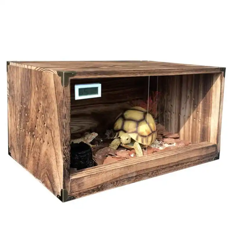 Deluxe Wooden Reptile Terrarium Heated Breeding Cage For Winter