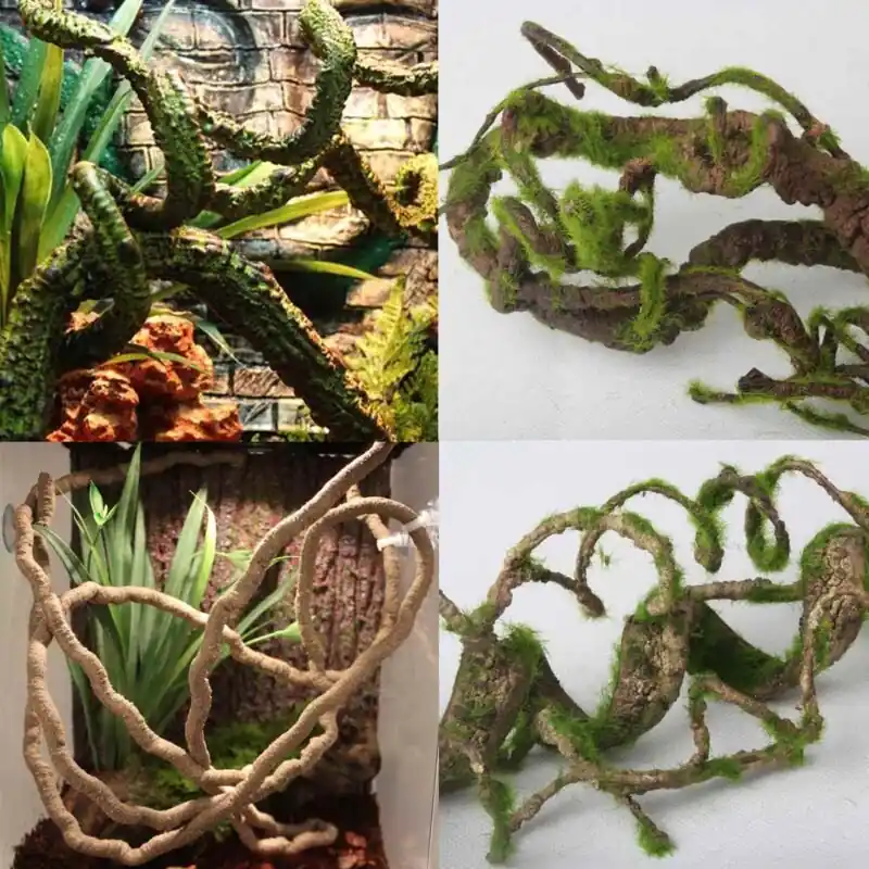 Bendable 66cm Artificial Vine Branch For Reptile Cage Terrarium Decor