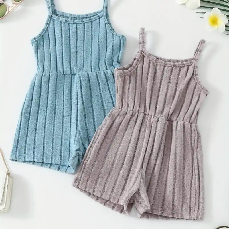 Baby Girls Striped Bodysuit Set 2pc Summer Spring Onepiece Outfit