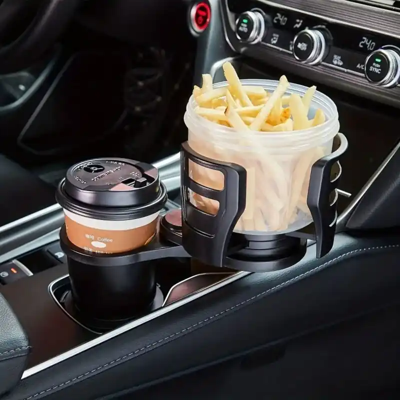 Adjustable Dual Car Cup Holder Phone Organizer With Aromatherapy Feature