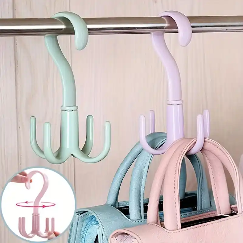 Multifunctional 360degree Rotatable Wardrobe Hook For Bags And Ties