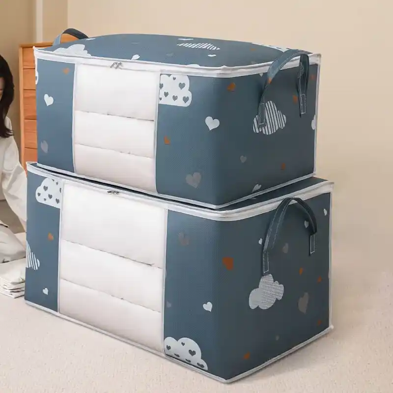 Large Capacity Clothes Storage Bag Foldable Organizer For Bedding Blankets