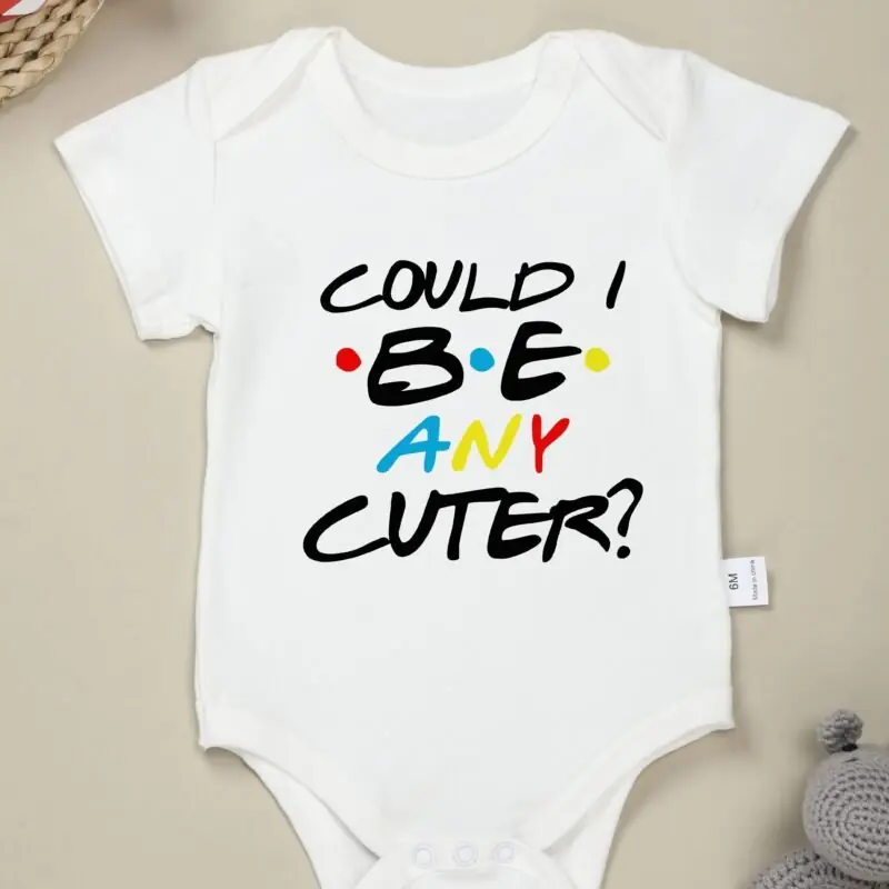 Cute Cotton Onesie For Baby Boys Girls Short Sleeve Round Neck