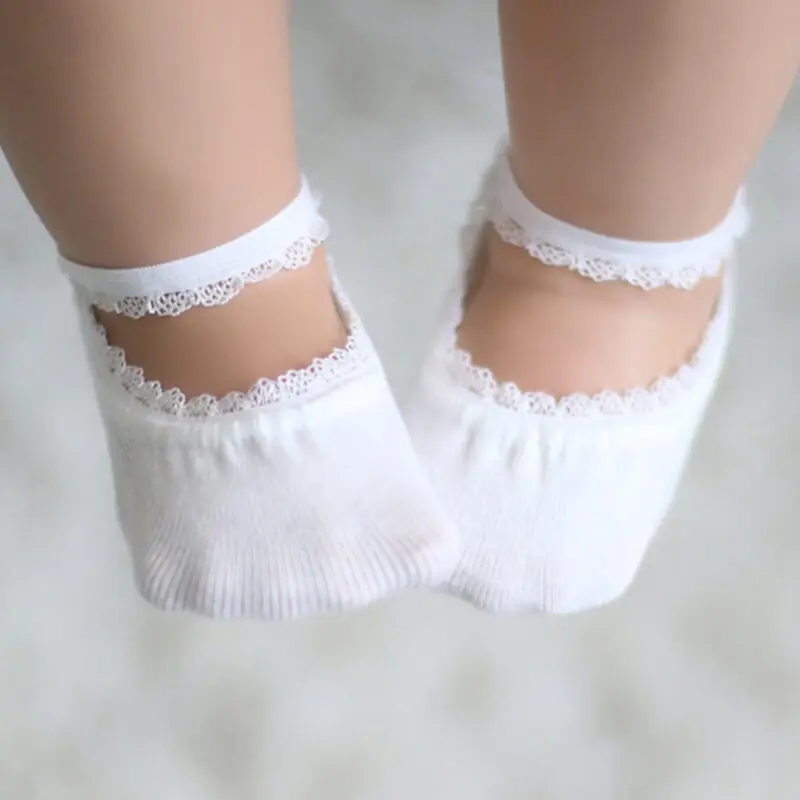 Infant Girls Summer Soft Cotton Lace Boat Socks Cute Baby Socks