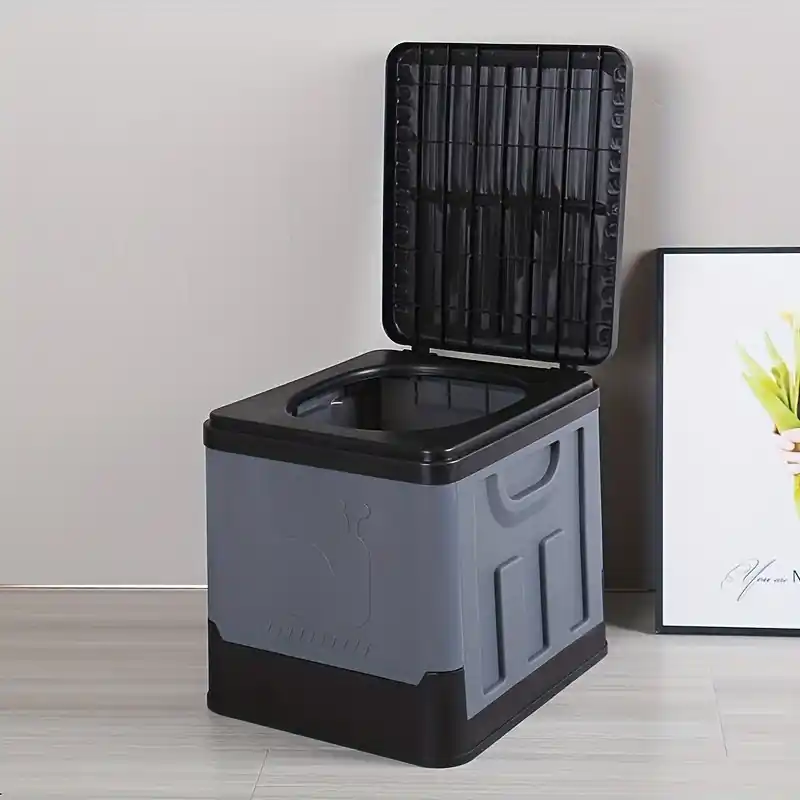 Extra Large Portable Camping Toilet With Lid For Adults Kids