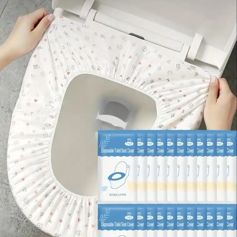 1020pcs Disposable Travel Toilet Seat Cover Nonwoven Fabric Camping Essential