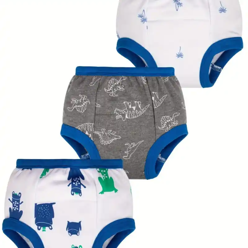 3pcs Washable Cartoon Diaper Training Pants 6layer Breathable Potty Underwear