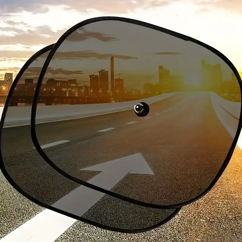 2pack Car Window Sunshade Suction Cup Sun Blocker Insulation Curtain