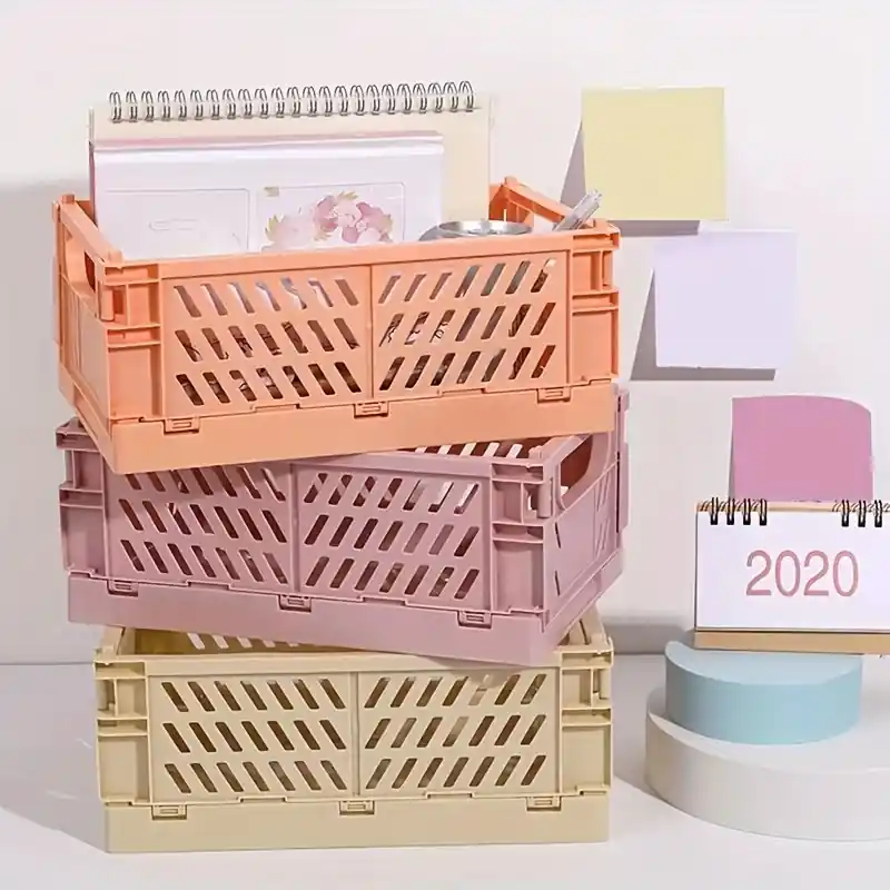 Large Capacity Stackable Plastic Storage Box For Toys Cosmetics And Stationery