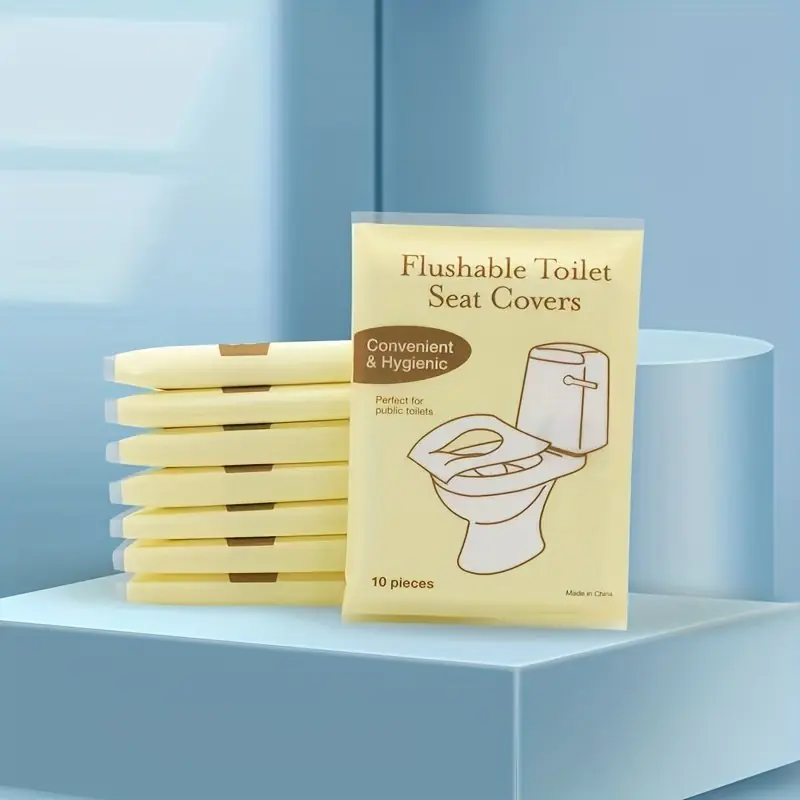 Biodegradable Flushable Toilet Seat Covers 8010 Pack For Travel Camping