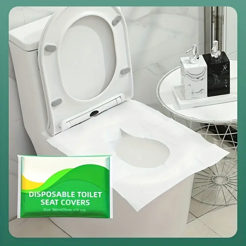 40pcs Portable Disposable Toilet Seat Covers For Travel Camping Airplane