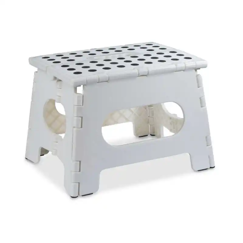 Compact Folding Step Stool 75 Inch High Nonslip Sturdy For Kitchen Bathroom Bedroom
