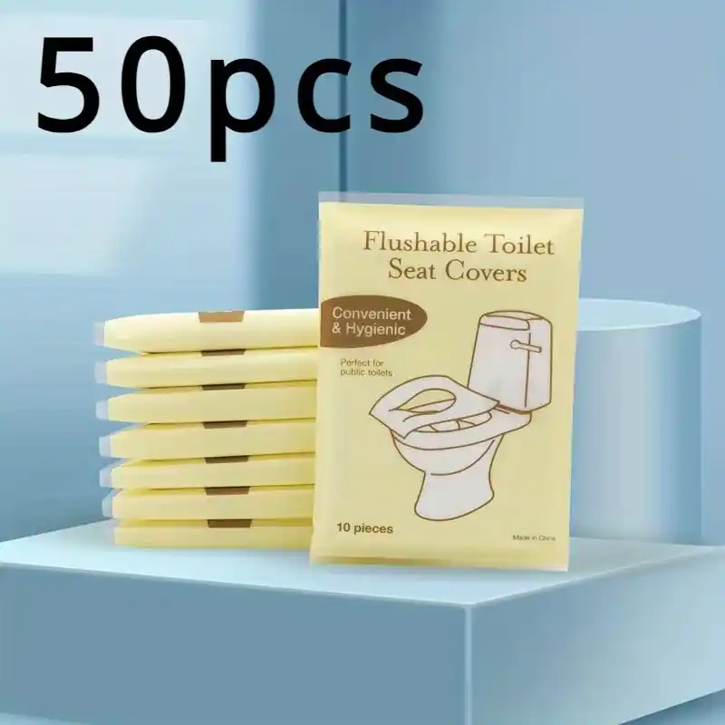 Disposable Flushable Toilet Seat Covers 1050pcs For Travel Camping Public Restrooms