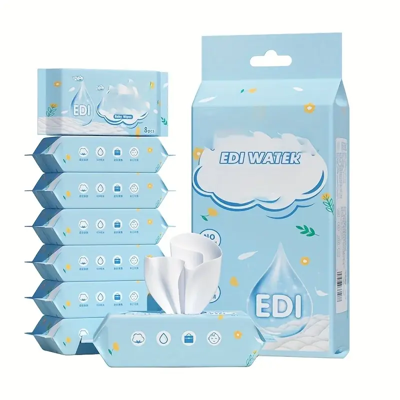 Portable Mini Wipes 8pack Travelsize Hand Mouth Cleaning Tissues