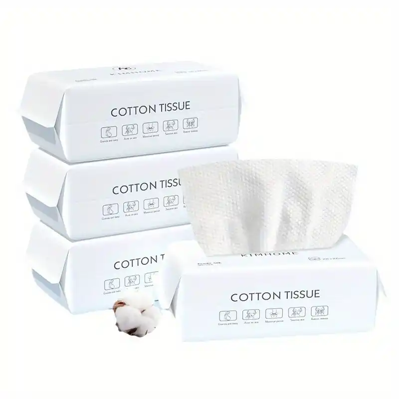 Gentle Cotton Facial Towelettes Makeup Remover Skincare Cleansing Wipes