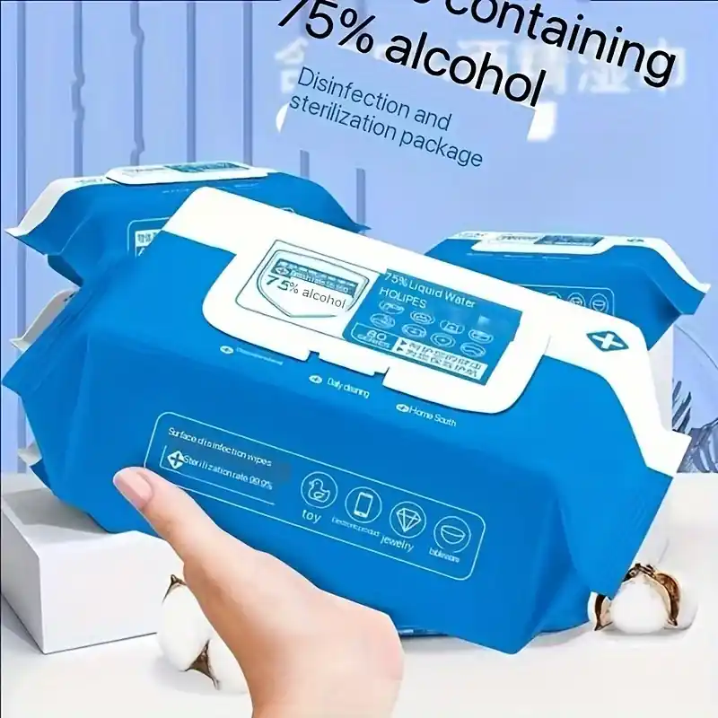 80pack Alcohol Wet Wipes Versatile Disposable Cleaning For Home Office Travel