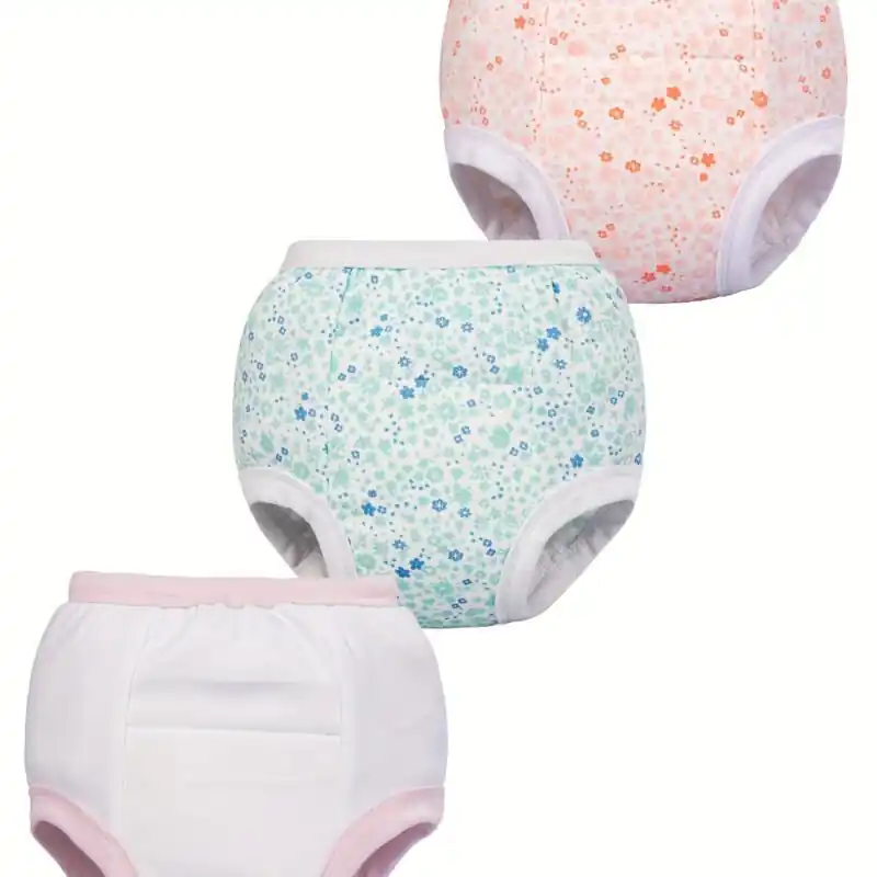 3pcs Breathable Cotton Potty Training Pants For 24 Year Old Kids
