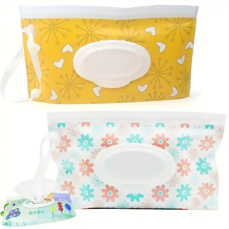 2pcs Portable Refillable Wet Wipe Dispenser Travelfriendly Holiday Gift