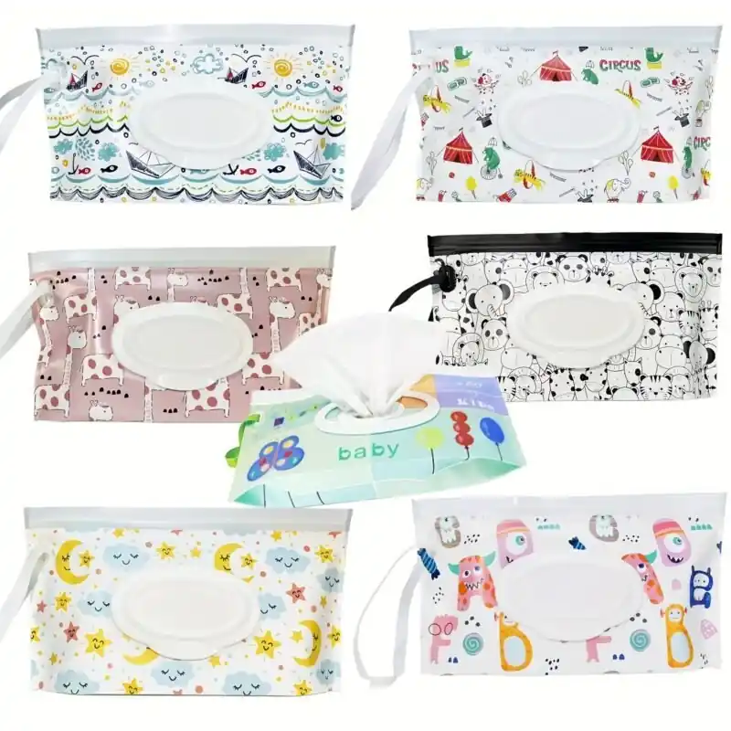 Travel Portable Wipe Dispenser Pouch Reusable Stroller Accessory Holiday Gift