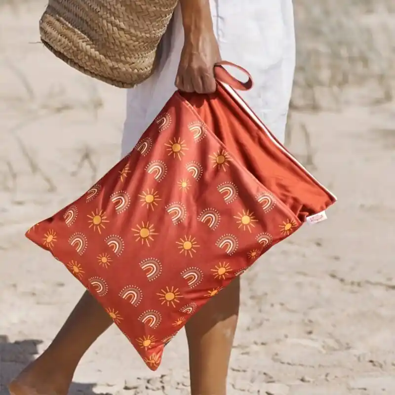 Reusable Holiday Print Diaper Storage Bag Waterproof Travel Beach Bag