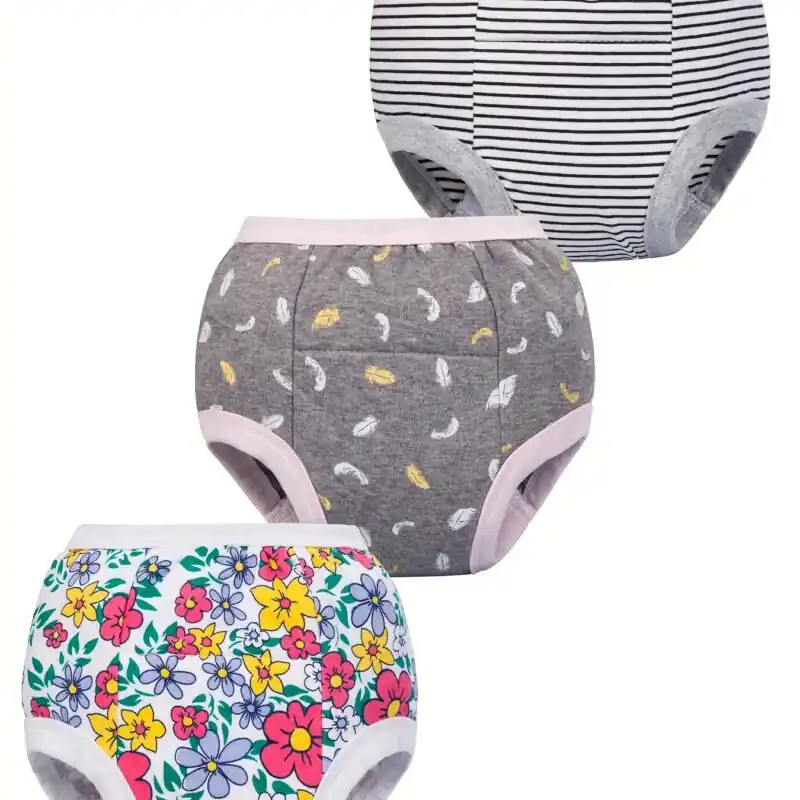 3pcs Breathable Cotton Potty Training Pants For Children 24 Years Old