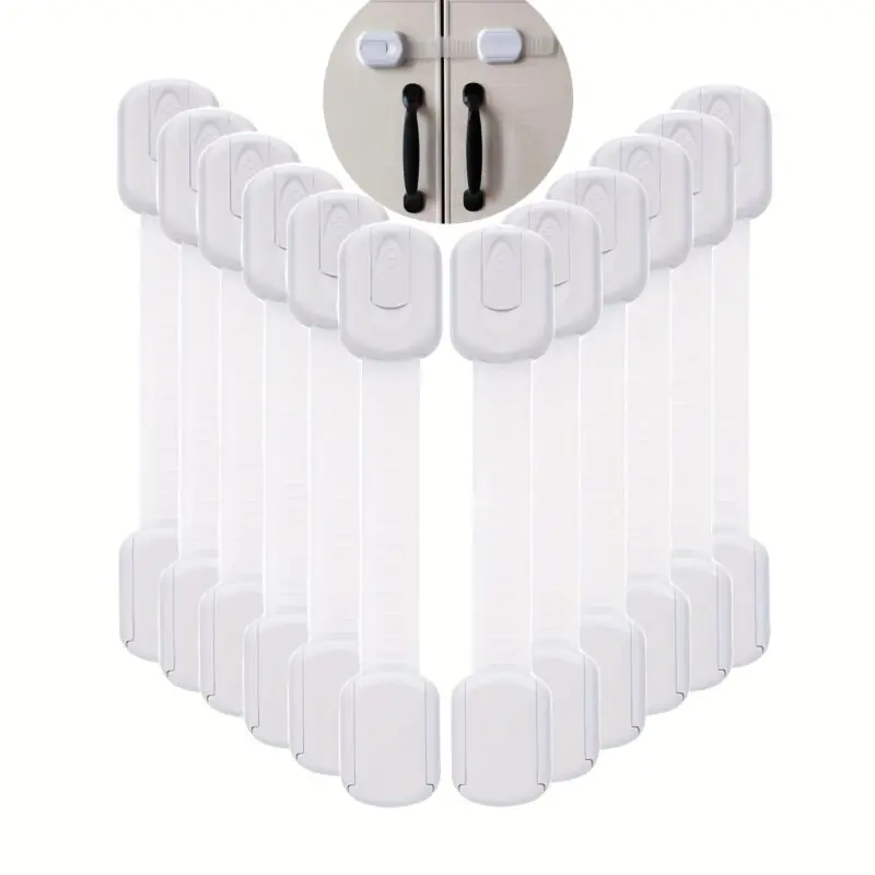 10pcs Baby Safety Cabinet Locks Childproof Fridge Oven Drawer Latches