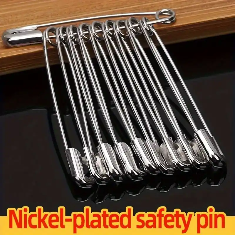 50pcs Vintage Highstrength Stainless Steel Ushaped Clothing Pins Brooches