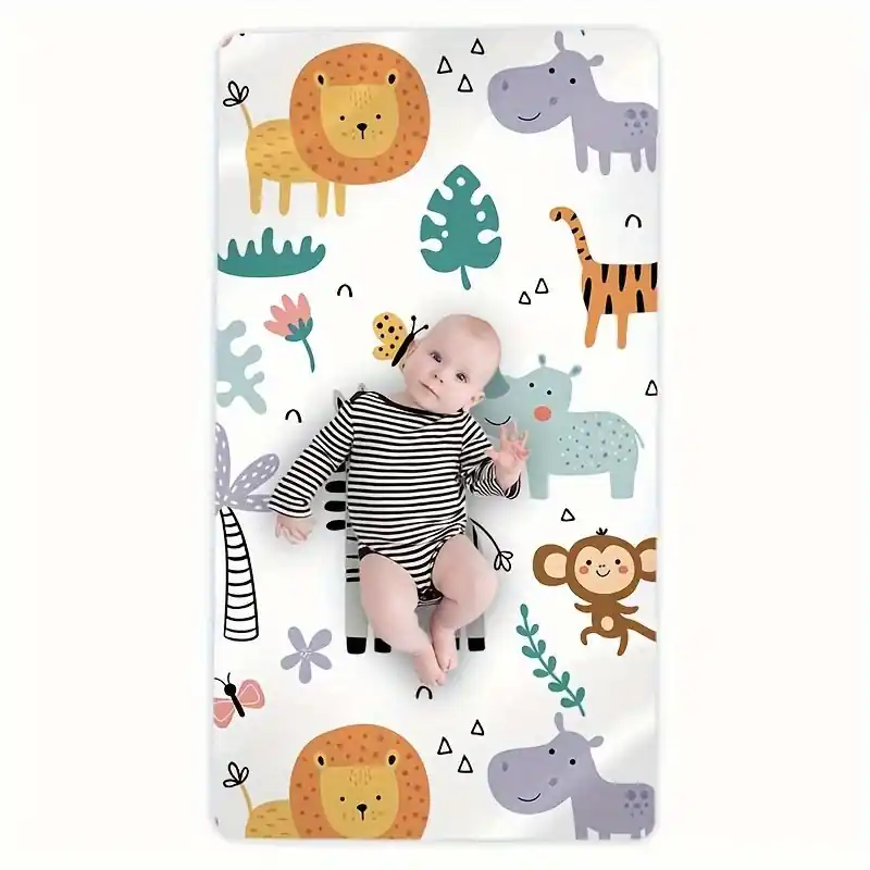 Super Soft Microfiber Animal Pattern Fitted Sheet For Home And Travel