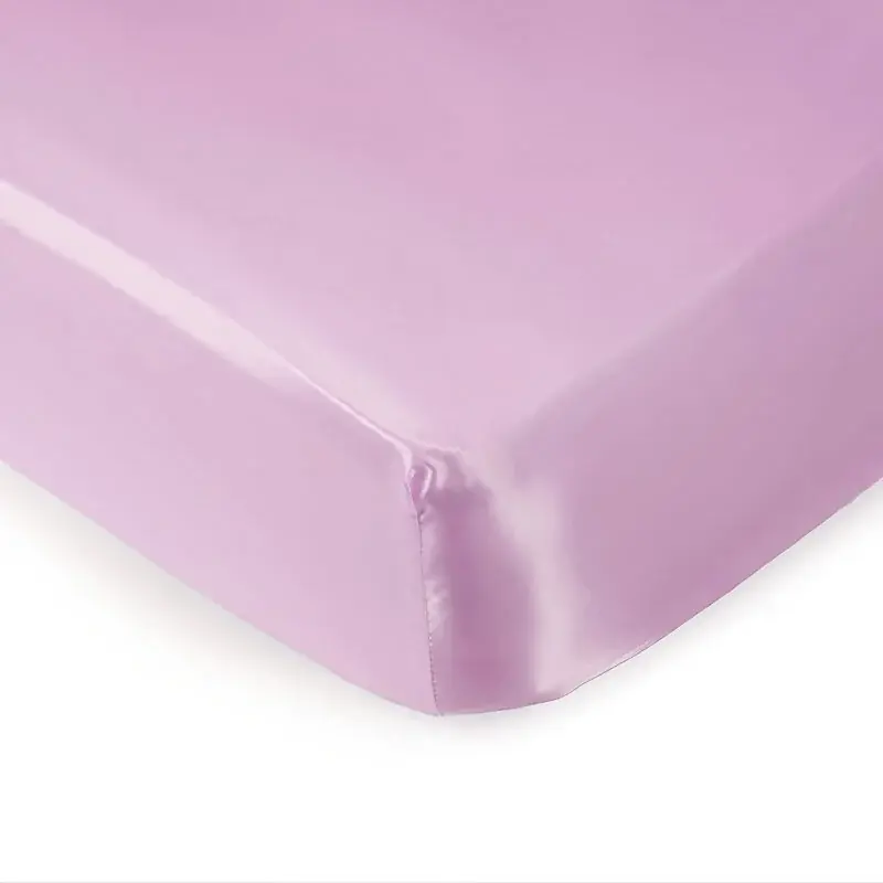 Super Soft Satin Baby Crib Sheets Sensitive Hairfriendly 52x28x8 Pink Machinewashable