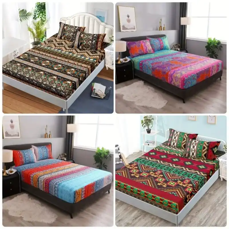 Boho Chic 23pc Soft Fitted Sheet Set Comfortable Bohemian Bedding