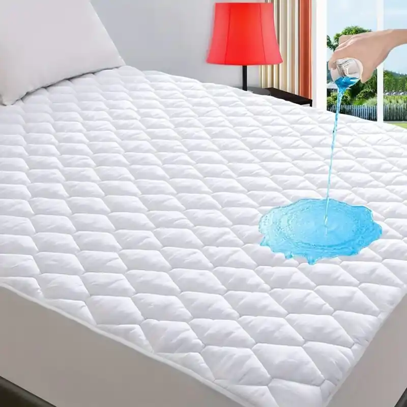 100 Waterproof Breathable Quilted Mattress Protector With Deep Pocket